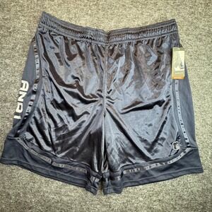 AND1 Basketball Shorts Mens 2XL Navy Blue Core Shiny Tricot 10 Inch Inseam NWT